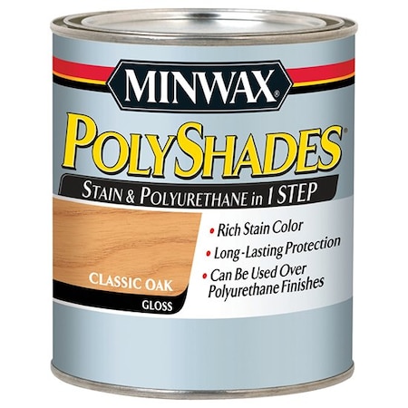 Polyshades 1 Qt Classic Oak Wood Stain And Polyurethane, Gloss 61470