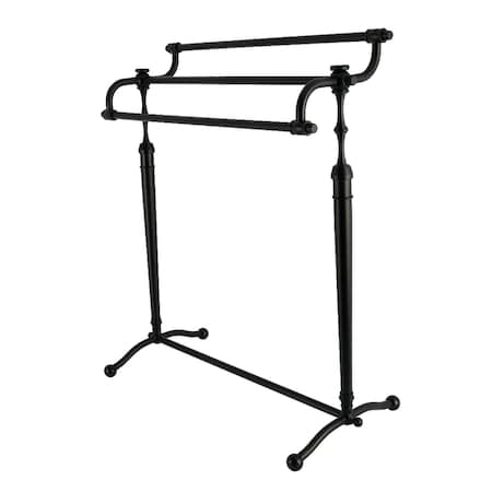 Kingston Brass 28" Freestanding Pedestal 3-Tier Towel Rack, Matte Black SCC2390
