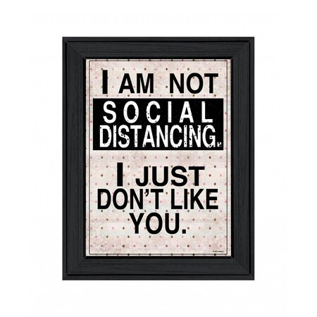 Homeroots Social Distancing 1 Black Framed Print Wall Art 407644