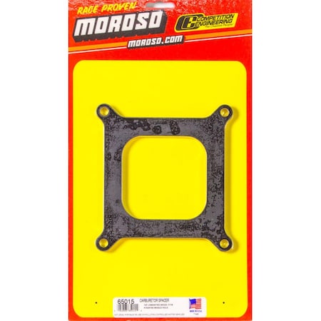 Moroso 65015 0.5 in. Single Hole Wood Carburetor Spacer for Holley Carburetors MOR65015