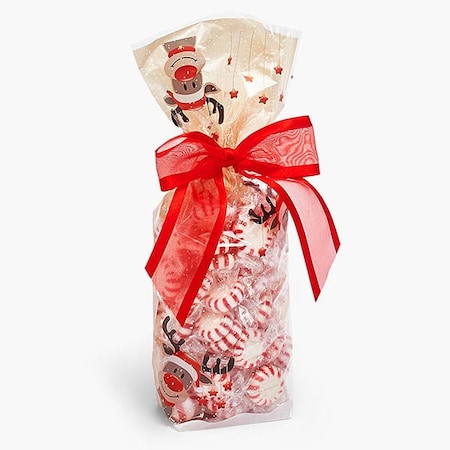 Nashville Wraps Reindeer Hard Bottom 1.4 mil Cello Bags, 2.75x2x10.5, 100PK 98812