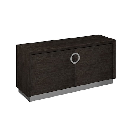 Homeroots 72in Gray Buffet Table with Two Doors 366218