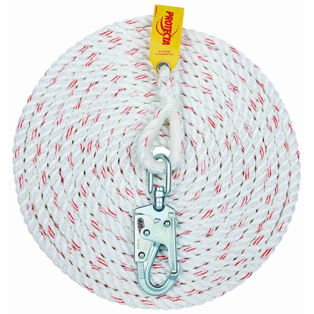 3M Dbi-Sala Lifeline, 50 ft Length, Snap Hook, 310 lb. Weight Capacity AC215A2