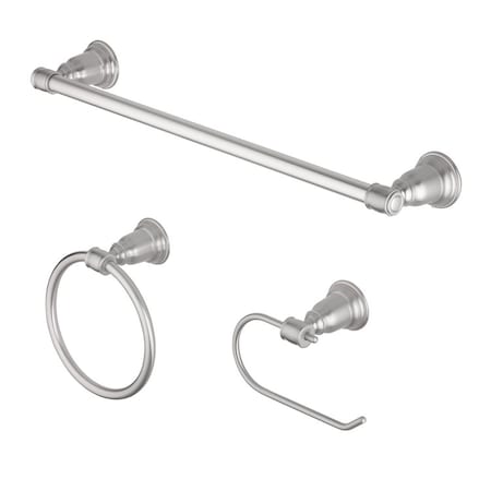 Oakbrook Collection Brushed Nickel Silver Zinc Towel Holder BH-OB4000BN