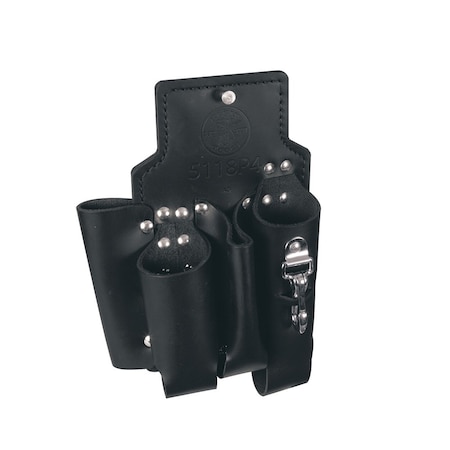 Klein Tools Black Leather 4 Pockets, 5118P4 5118P4