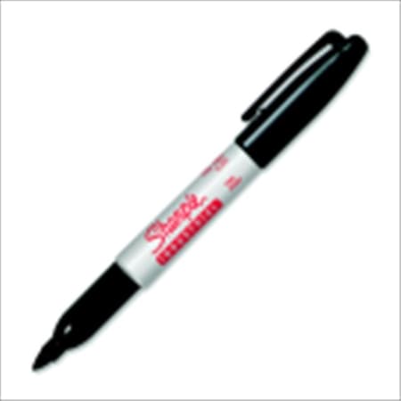 Sharpe Manufacturing NonWashable Smearproof Water Resistant Permanent Marker Black, 12PK 1067852