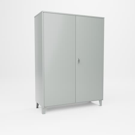 Pucel Flush Door Bin Cabinet, 60 in W x 84 in H x 24 in D, Gray HDBC-6084-00-227