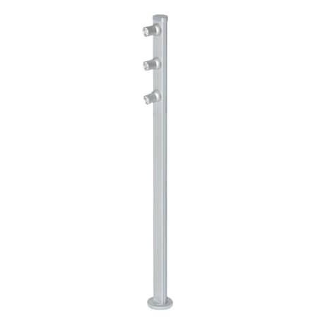 Gorgeousglow 15 in. LED Mizar Pole - Silver GO3009464