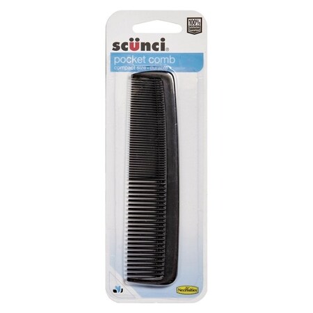 Lil Drug Store 792554112000 Pocket Hair Comb, Plastic Bristle, Black Bristle 74200