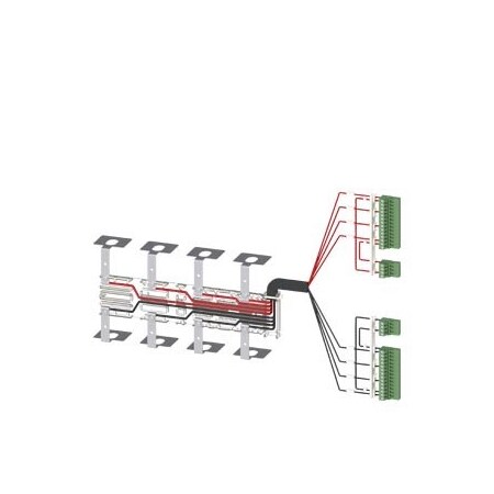 Siemens Accessory for 3KC8 Power supply cable for connection at the top 4-pole for 630 3KC9831-3