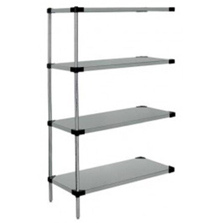 Betterbeds Solid Shelving 4-Shelf Add-On Units, Stainless Steel - 24 x 36 x 54 in. BE1137466