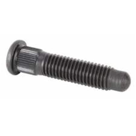 Superjock 0.62-11 in. Thread 3.18 in. Long 0.55 in. Knurl Steel Wheel Stud - Black Oxide SU3622381