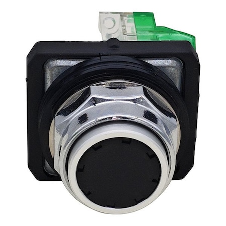 Dayton Push Button Operator, Flush, Momentary Action, Not Applicable Release, Non-Illuminated, Black GGS_116336