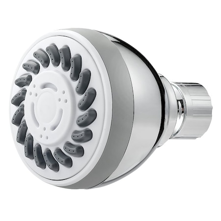 Boston Harbor Fixmount Shower Head, 175 66 80 gpm LMIN psi, 1214 NPT Connection, Threaded, ABS, Chrome SD3068CP