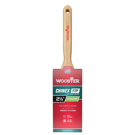 Wooster 2-1/2" Flat Sash Soft, Chinex FTP Bristle, Paint Brush, Wood Handle 4412-2 1/2