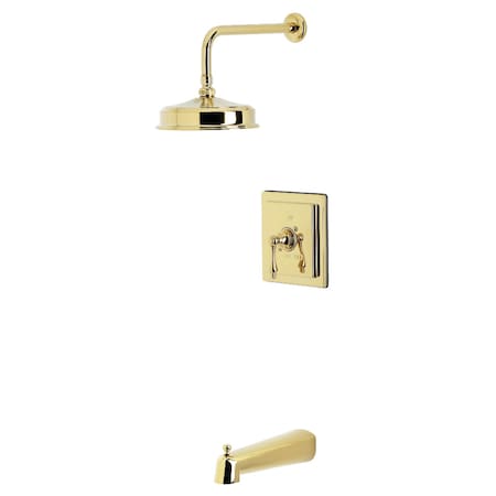 Kingston Brass Single-Handle Pressure Balanced Tub and Shower Faucet, Polished Brass KB5892AL