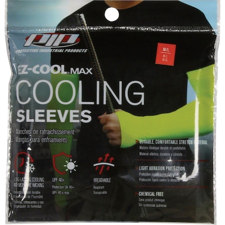Safety Works Professional Ez-Cool Max High Visibility Cooling Sleeve, 2PK SW54355