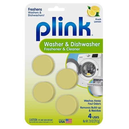 Plink Dishwasher Freshener and Cleaner, Fresh Lemon, 2.8 oz Pack, Tablet PAL124T