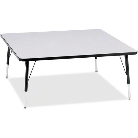 Jonti-Craft Berries Square Activity Table, 48 in. x 48 in., E-height, Freckled Gray/Black/Black 6418JCE180