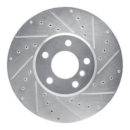 Dynamic Friction Co DFC Brake Rotor - Drilled and Slotted - Silver 631-31144R