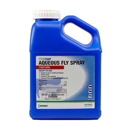 Prozap Aqueous Fly Spray, Liquid, Clear, Mild, 1 gal 1217010