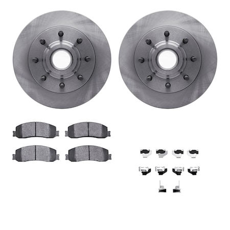 Dynamic Friction Co DFC Brake Rotor- Heavy Duty Brake Pad includes Hardware 6412-54270