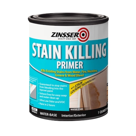 Zinsser Stain Killing Primer, White, 1 Quart 377940