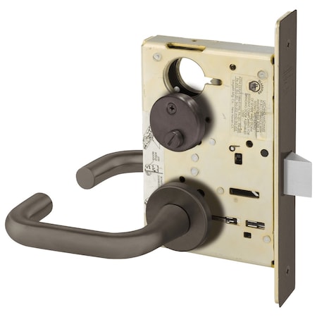Sargent Grade 1 Privacy Bath/Bedroom Mortise Lock, J - Lever, LN - Rose, Field Reversible, ASA Strike, Dark 8265 LNJ 10B