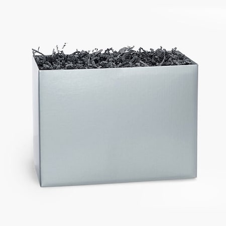 Nashville Wraps Metallic Silver Basket Box, Large 10.25x6x7.5, 6PK SILL