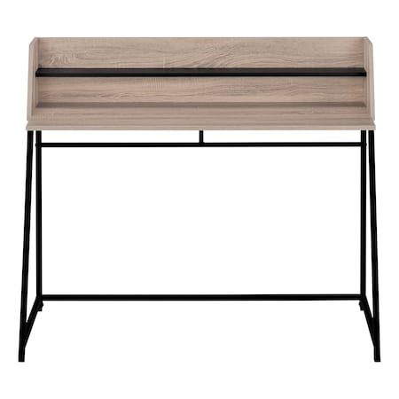 Homeroots 47" Taupe and Black Wood and Metal Sled Computer Desk 489853