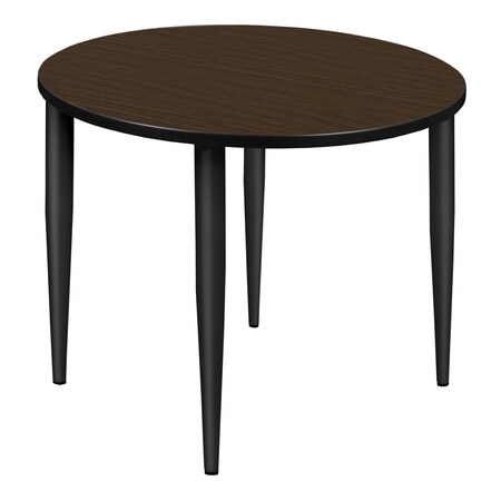 Regency Round Kahlo Breakroom Table, 42 in W, 42 in L, Neo Walnut TPL42RNDNWBK