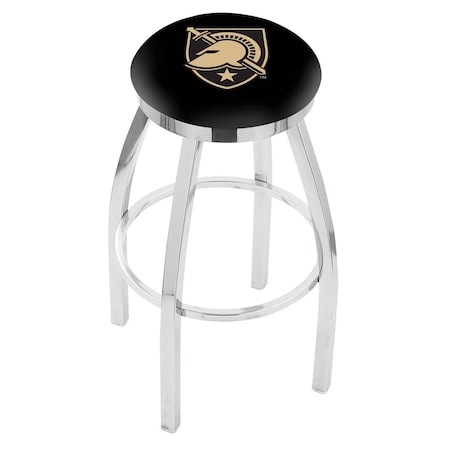 Holland Bar Stool Co 30" Chrome US Military Academy ARMY Swivel Bar Stool, Accent Ring L8C2C30USMilA