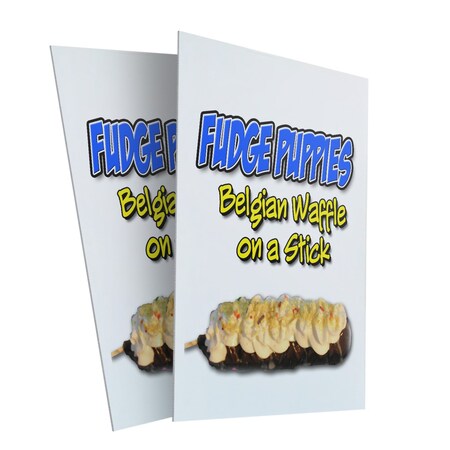 Signmission Fudge Puppies, Plastic Signs Only 24 Inch x 36 Inch, Corrugated Plastic, 2PK CSB-2436-2PACK-Fudge Puppies