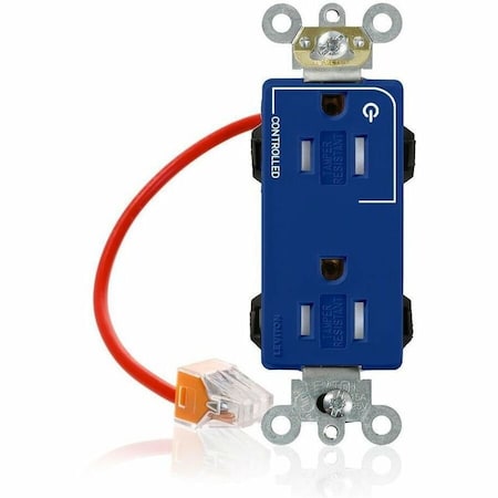 Leviton Straight Blade Receptacle, 5-15R, 15 A, 125V AC, Surface Mount, Self-Grounded MT162-1CB