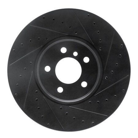 Dynamic Friction Co DFC Brake Rotor - Drilled and Slotted - Black 633-31145R