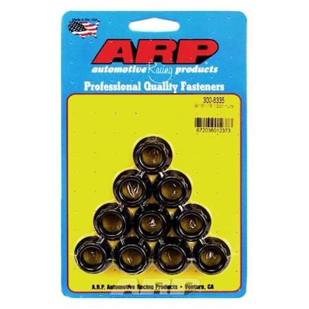 Arp 300-8335 0.56-18 in. 12 Point Black Oxide Steel Nut - Set of 10, 10PK ARP300-8335