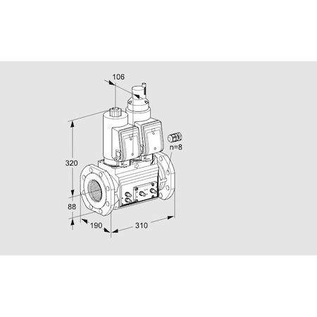 Honeywell Kromschroder Solenoid Valve for Gas/Air, 500 mbar, IP65, EN 161 Class A Certified KS88206983