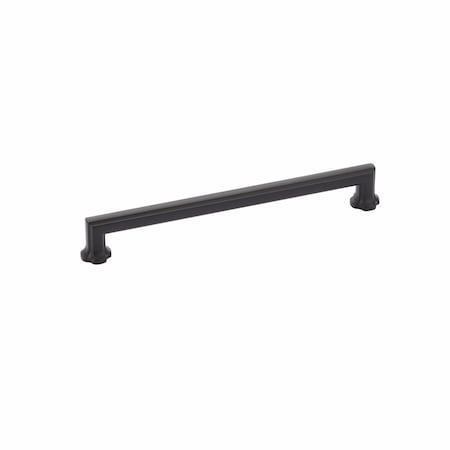 Schaub 8in Center to Center Empire Cabinet Pull Matte Black Finish 879-MB