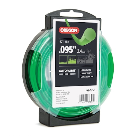 Oregon Gatorline Trimmer Line, 0.095in Round, Donut, 50ft 69-175B