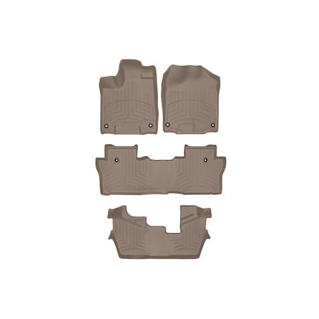 Weathertech Tan, Front and Rear and Rear FloorLiner HP 45839-1-2-3IM