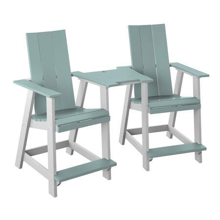 Polybird MODERN TETE-A-TETE         SAGE AND WHITE POLYBIRD P68