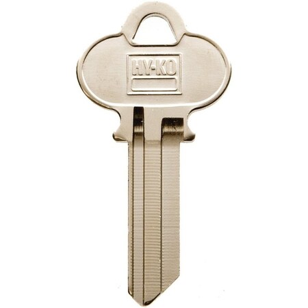 Hy-Ko Key Blank, Brass, Nickel, For: Weslock Vehicle Locks 11010WK1