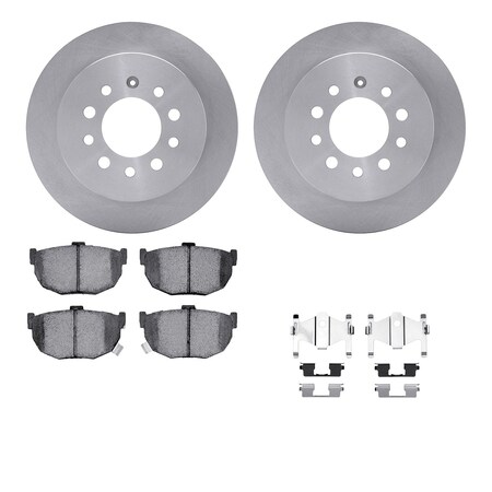 Dynamic Friction Co DFC Brake Rotor with 5000 Brake Pads and Hardware Kit 6512-03279