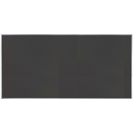 Aarco Designer ''Black'' Fabric Bulletin Board w/ a Clear Satin Anodized Aluminum Frame, 48''Hx96''W DF4896028