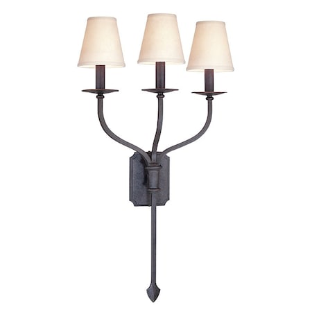 Troy Lighting La Brea 3 Light Wall Sconce 17 In. French Iron B2483-TRN
