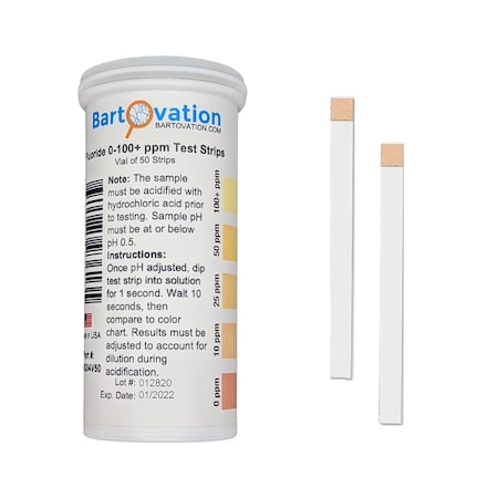 Bartovation Fluoride 0-100+ ppm Test Strips PWQ04V50