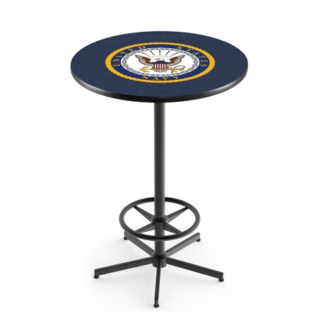 Holland Bar Stool Co 42" Black U.S. Navy Pub Table L216B4236Navy