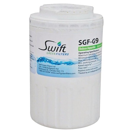 Swift Green Filters SWIFT GREEN FILTERS SGF-G9 RX Refrigerator Water Filter, 0.5 gpm SGF-G9/RX