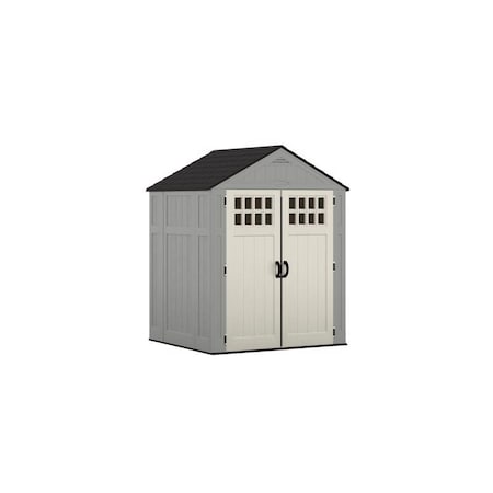 Suncast Everett 6 ft. x 5 ft. Resin Vertical Peak Storage Shed with Floor Kit BMS6512