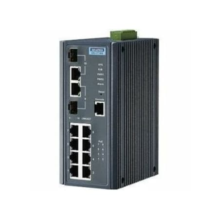 Advantech 8G + 2G Combo Managed POE+ switch w/Wide temp EKI-7710G-2CPI-BU